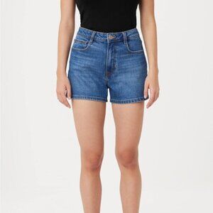 Frank and Oak The Stevie Tapered Denim Short in Blue size 29